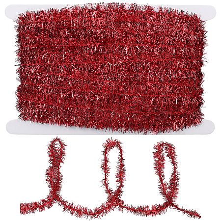 25 Yards Polyester Filigree Sparkle Tinsel Hanging Garland DIY-CY0001-97A-1