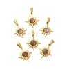 Natural Amethyst Faceted Sun Pendants STAS-P361-02G-02-1