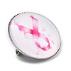 Breast Cancer Awareness Ribbon Glass Brooches JEWB-L019-01C-2