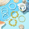 10Pcs 10 Styles Handmade Polymer Clay & Glass Seed Beaded Stretch Bracelet Sets BJEW-SW001581-4