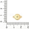 Brass Micro Pave Clear Cubic Zirconia Sun Connector Charms KK-P302-12G-3