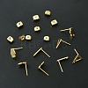 16Pcs 4 Styles 201 Stainless Steel Stud Earring Findings with Hole EJEW-FS0001-15-2