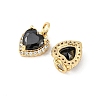 Brass Micro Pave Cubic Zirconia Charms KK-U043-14G-2