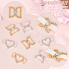 8Pcs 4 Style Brass Crystal Rhinestone Shoe Decoration FIND-HY0003-22-4