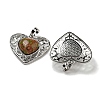 Natural Unakite Peach Love Heart Pendants G-G158-01H-2