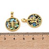 Brass Micro Pave Clear Cubic Zirconia Pendants KK-L266-03G-3