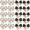 24Pcs 2 Colors Alloy Crystal Rhinestone Pendants ALRI-SC0001-55-1