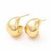 Rack Plating Brass Curved Dome Stud Earrings for Women EJEW-H094-05G-1