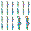 40PCS Rainbow Color Alloy Pendants PALLOY-DC0001-21-1