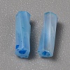 Opaque Colours Glass Twist Bugle Beads GLAA-WH0039-08L-2