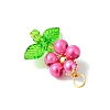 10Pcs 10 Colors Pearlized Glass Pearl Pendants PALLOY-JF03388-5