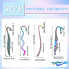 8Pcs 4 Style Alloy Bookmark Findings FIND-SC0003-50-2