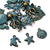 16Pcs 8 Styles Tibetan Style Alloy Pendants PALLOY-FP0001-03-2