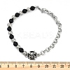 304 Stainless Steel Skull Link Bracelets BJEW-F486-03P-5