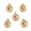 Rack Plating Brass Micro PaveCubic Zirconia Pendants KK-H431-26G-4