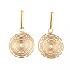 Copper Vortex Dangle Stud Earrings X-EJEW-JE03897-1