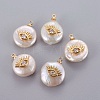Natural Cultured Freshwater Pearl Pendants PEAR-J004-31G-1