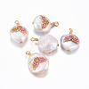 Natural Cultured Freshwater Pearl Pendants PEAR-E013-35-2