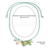 Summer Beach Porcelain Fish & Natural Cowrie Shell Pendant Cotton Cord Adjustable Necklaces FS-WG63638-04-3
