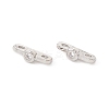 Rack Plating Brass Pave Clear Cubic Zirconia Connector Charms KK-G433-04P-2