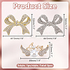 3Pcs 3 Styles Zinc Alloy Rhinestone Brooches for Backpack Clothes JEWB-AR0001-17-2
