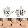 Tibetan Style Alloy Hand Carved Word Hand Made Charms TIBEP-O009-31-2