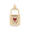 Brass Micro Pave Cubic Zirconia Pendants KK-A161-30G-C-2