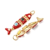 Brass Enamel Pendants KK-C143-44A-G04-2