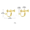 Rack Plated Brass Screw Clip-on Earring Findings KK-YW0001-10G-3
