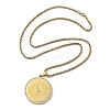 201 Stainless Steel Rhinestone Pendant Necklaces for Women LS-NJEW-U021-05G-4