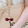1Pc Cherry & Bowknot Alloy Resin Pendant Decorations HJEW-LP0001-75B-3