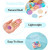 80Pcs 8 Colors Spray Painted Natural Capiz Shell Pendants BSHE-TA0001-24-5