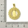 Real 18K Gold Plated Brass Micro Pave Cubic Zirconia Pendants KK-H472-33G-01-3