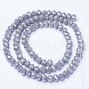 Electroplate Glass Beads Strands EGLA-A034-P6mm-B17-2