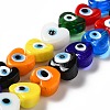 Handmade Evil Eye Lampwork Beads Strands LAMP-E023-07B-09-1
