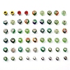 Acrylic & Resin & Polymer Clay Rhinestone European Beads FPDL-S015-04F-2