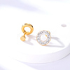 Elegant Circle Earrings with Water Diamond VB9244-1