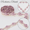 6Yards Polyester Wavy Lace Trim Ribbon SRIB-GF0001-45D-5