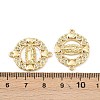 Brass Pave Cubic Zirconia Connector Charms KK-L251-21G-01-3