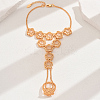 Vintage Brass Hollow Link Ring Bracelets for Women VR5801-4-1