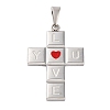 304 Stainless Steel Enamel Pendants LS-STAS-P372-03P-1