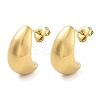 Ion Plating(IP) Teardrop 304 Stainless Steel Stud Earrings EJEW-P258-41G-1