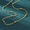 Brass Satellite Chains Necklace for Women LS-NJEW-P265-35G-1