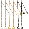 3 Pairs 3 Colors Alloy Rhineetone Link Bra Straps AJEW-CY0001-76-6