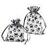 20Pcs Paw Print Organza Jewelry Drawstring Pouches ABAG-YW0001-15A-2