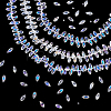 3Strands 3 Styles Electroplate Glass Faceted Teardrop Beads Strands EGLA-GA0001-29-1