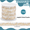 10Yards Gold Stamping Flower Polyester Elastic Cord OCOR-WR0001-49B-2