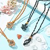 4Pcs 2 Colors Braided Wax Rope Cord Macrame Pouch Necklace Making NJEW-CJ0001-02-6