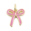 Brass Enamel Charms KK-H206-15G-03-1