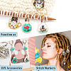 12Pcs 6 Colors Alloy Enamel Cat Charm Locking Stitch Markers HJEW-PH01531-3